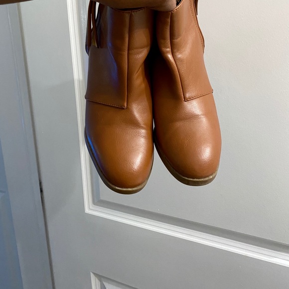 Faux Leather Ankle Boots - Brown - Picture 5 of 7